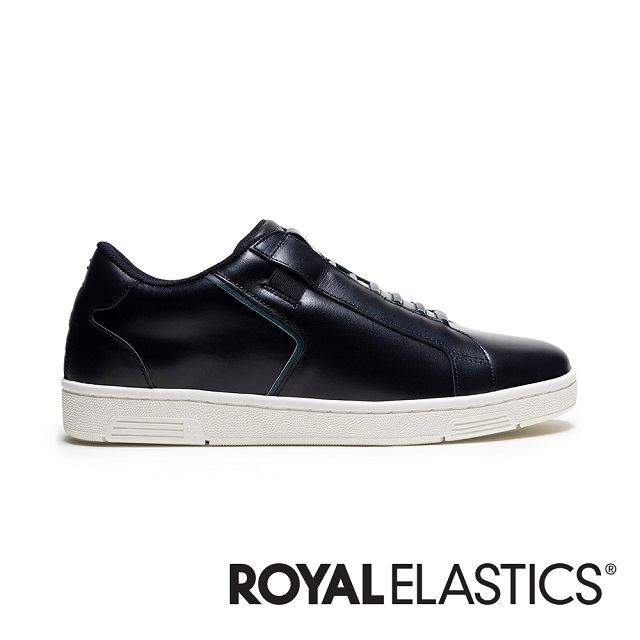 ROYAL ELASTICS Adelaide 黑綠真皮時尚休閒鞋 (男) 02643-994