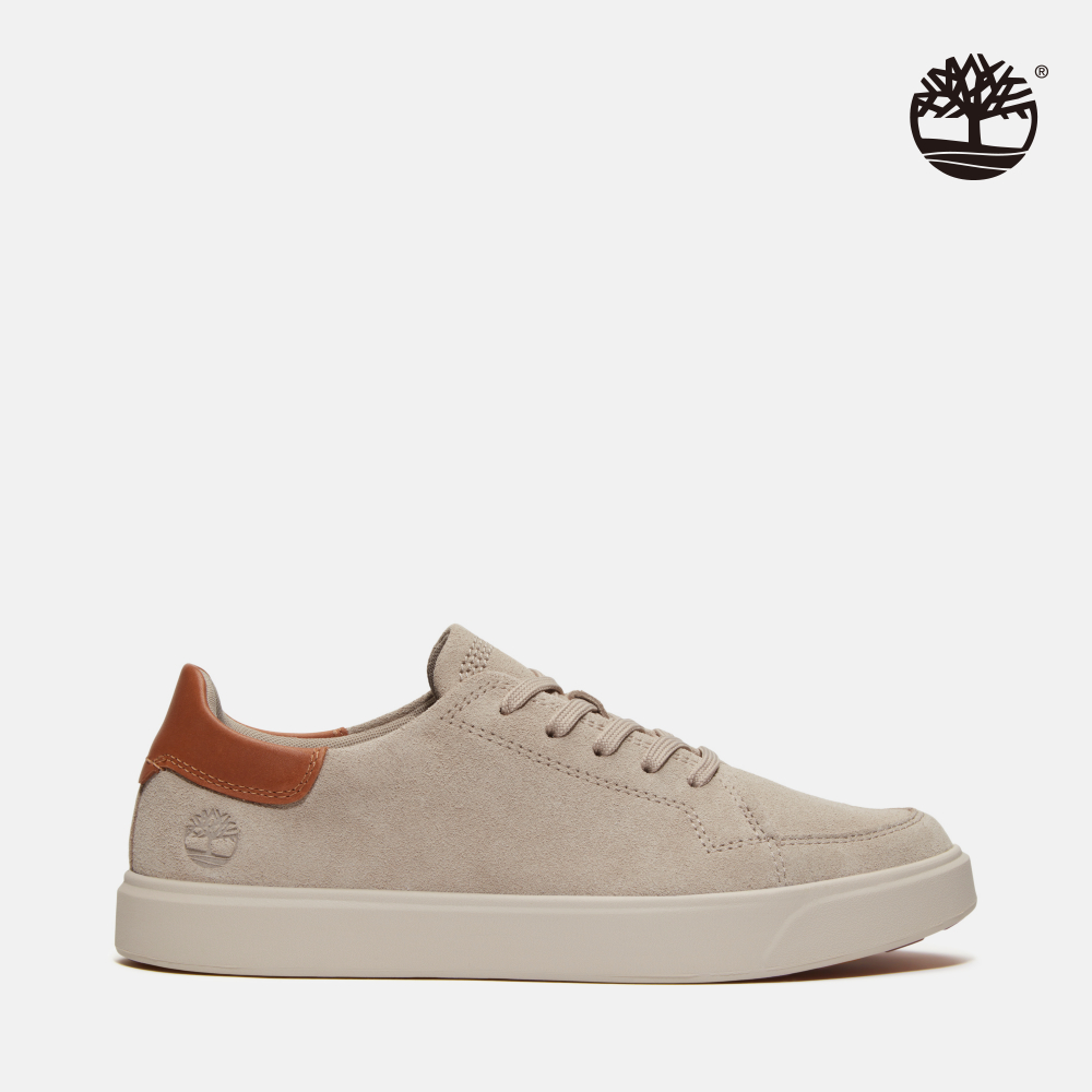 Timberland 男款淺灰褐色低筒皮革休閒鞋|A6BVJEO3