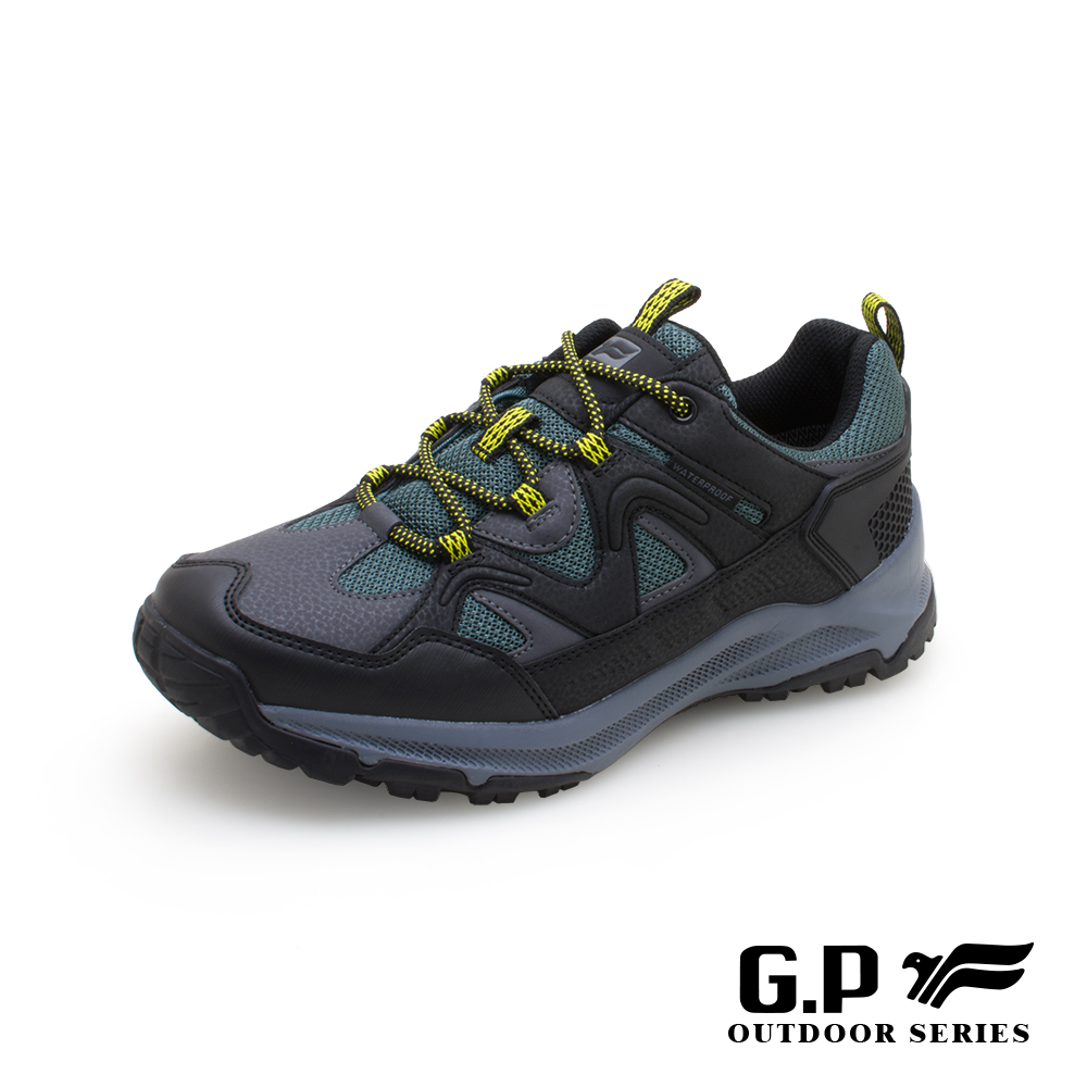 G.P低筒防水登山休閒鞋(P7762M-60)綠色(SIZE:39-44)