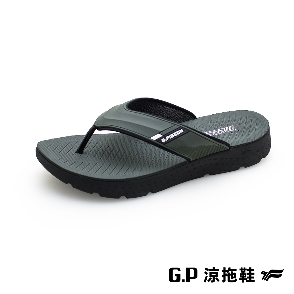 【G.P 男款輕羽量漂浮夾腳拖鞋】G2266M-60 軍綠色 (SIZE:40-44 共二色)