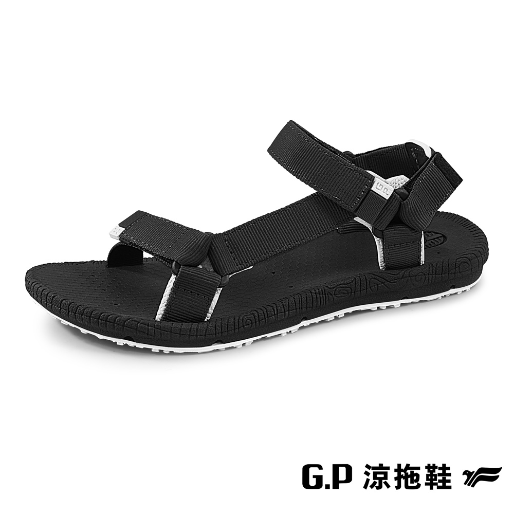【G.P】Charm撞色織帶涼鞋G1674W-10 黑色(SIZE:36-39 共三色)