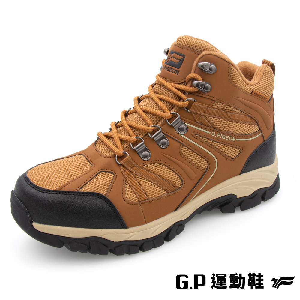 G.P男款高筒防水登山休閒鞋(P8873M-30)咖啡色(SIZE:39-44)