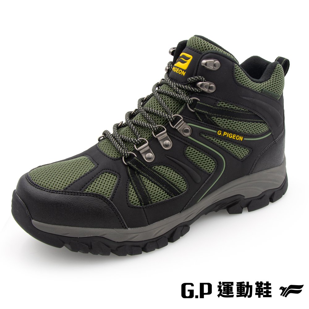 G.P男款高筒防水登山休閒鞋(P8873M-60)綠色(SIZE:39-44)