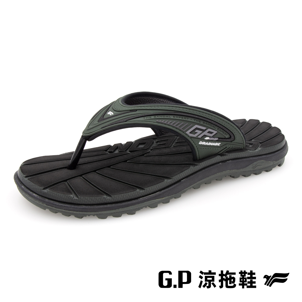 【G.P 中性經典舒適夾腳拖鞋】G3785-60 軍綠色 (SIZE:36-44 共三色)