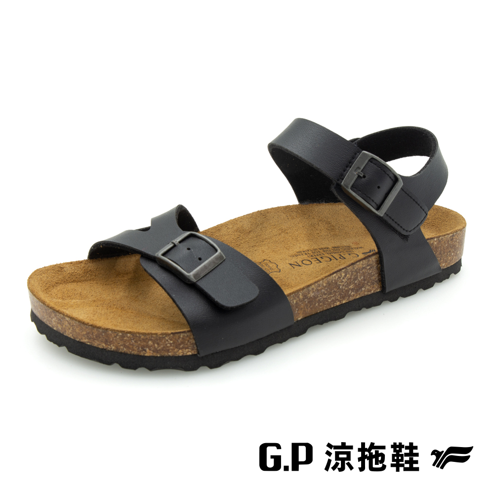 【G.P 女款簡約柏肯涼鞋】W811-10 黑色 (SIZE:35-39 共2色)