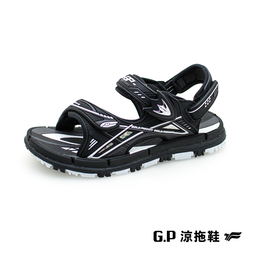 【G.P 兒童休閒磁扣兩用涼拖鞋】G2302B-10 黑色 (SIZE:31-35 共三色)