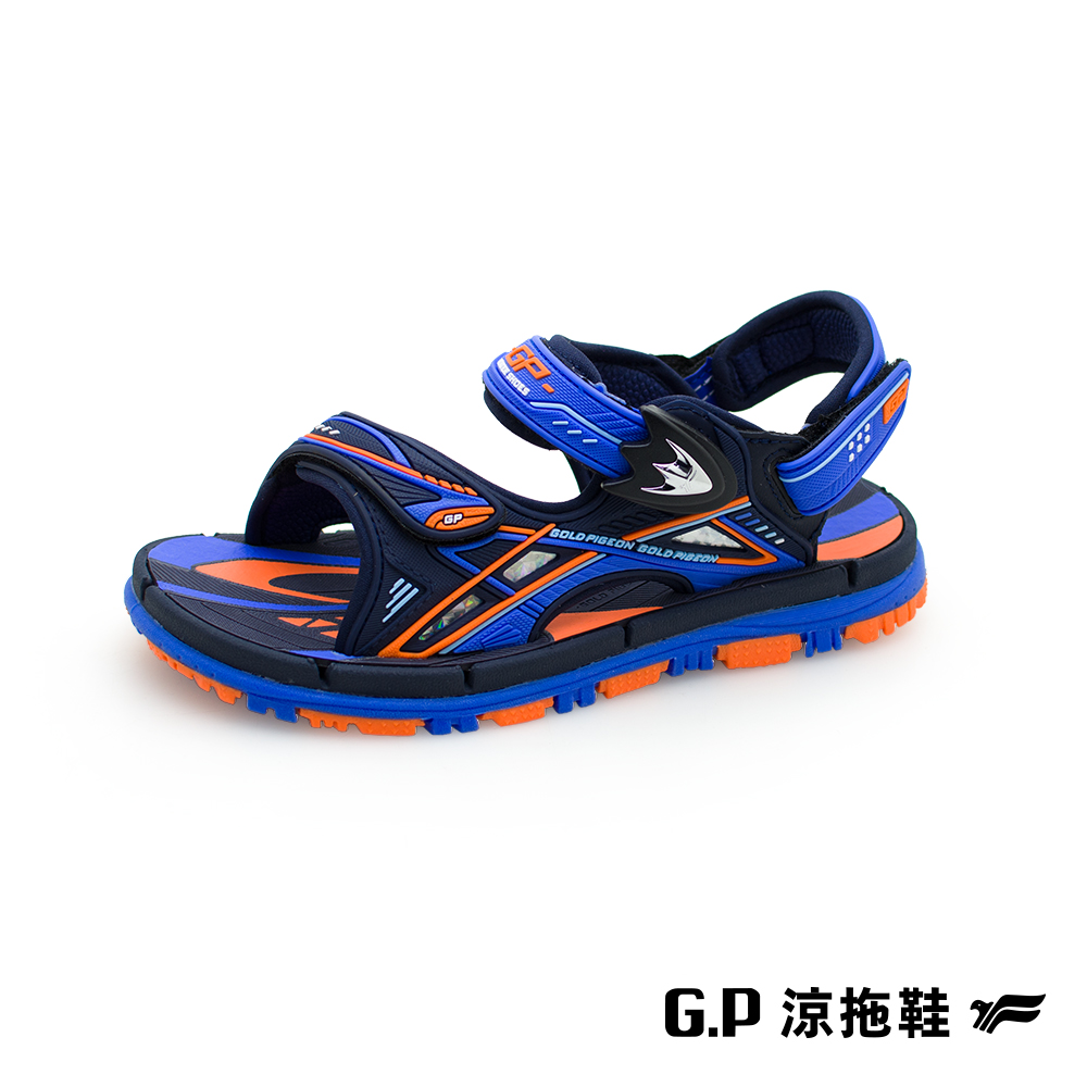 【G.P 兒童休閒磁扣兩用涼拖鞋】G2302B-20 藍色 (SIZE:31-35 共三色)