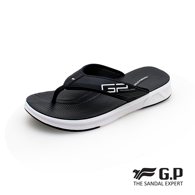 【G.P 輕羽量漂浮夾腳拖鞋】G1543M-10 黑色 (SIZE:39-44 共三色)