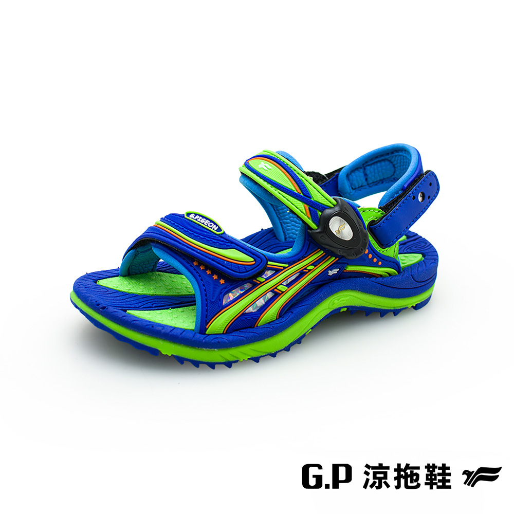 【G.P】EFFORT+戶外休閒兒童磁扣兩用涼拖鞋 G1617B-26 藍綠色 (SIZE:26-30 共二色)