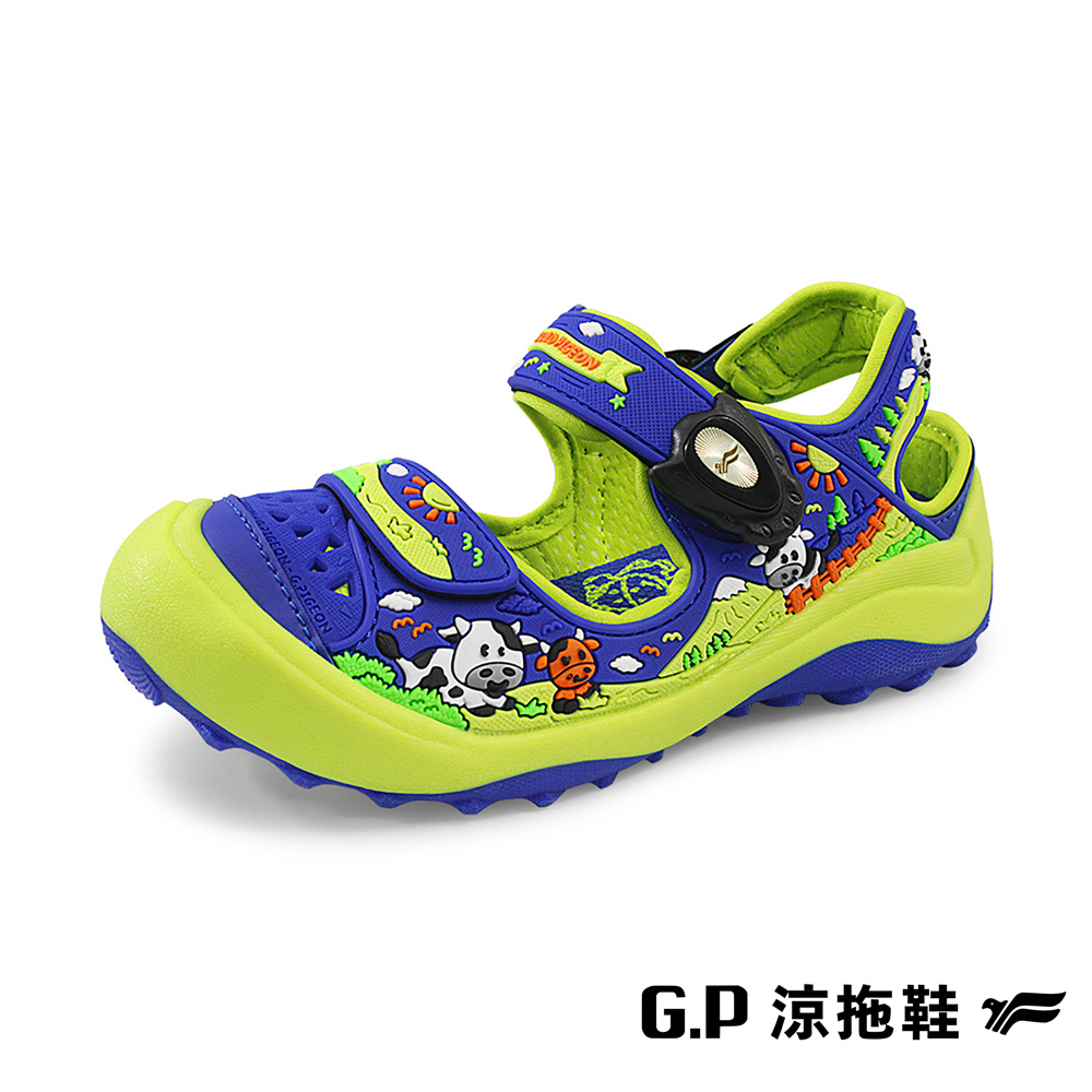 【G.P 牛牛兒童護趾鞋】G1629B-26 藍綠色 (SIZE:26-32 共二色)