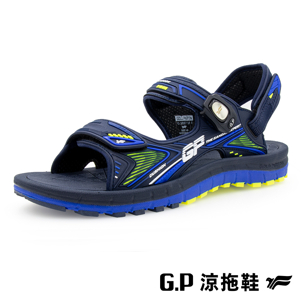 【G.P 雙層舒適緩震兩用涼拖鞋】G3897M-26 藍綠色 (SIZE:38-44 共二色)