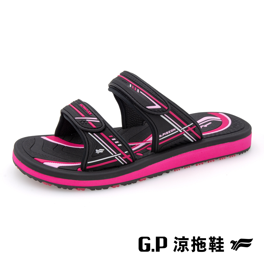 【G.P 高彈性舒適雙帶拖鞋】G3759W-15 黑桃色(SIZE:35-39 共三色)