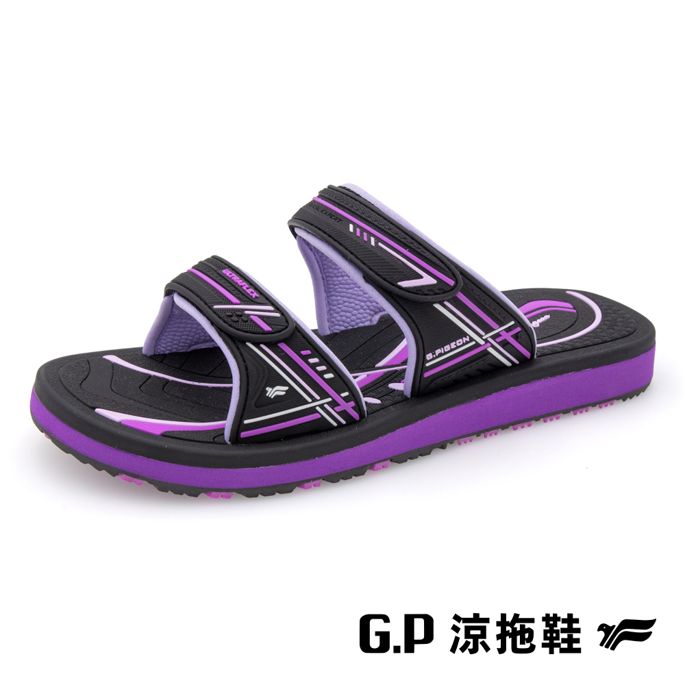 【G.P 女款高彈性舒適雙帶拖鞋】G3759W-41 紫色(SIZE:35-39 共三色)