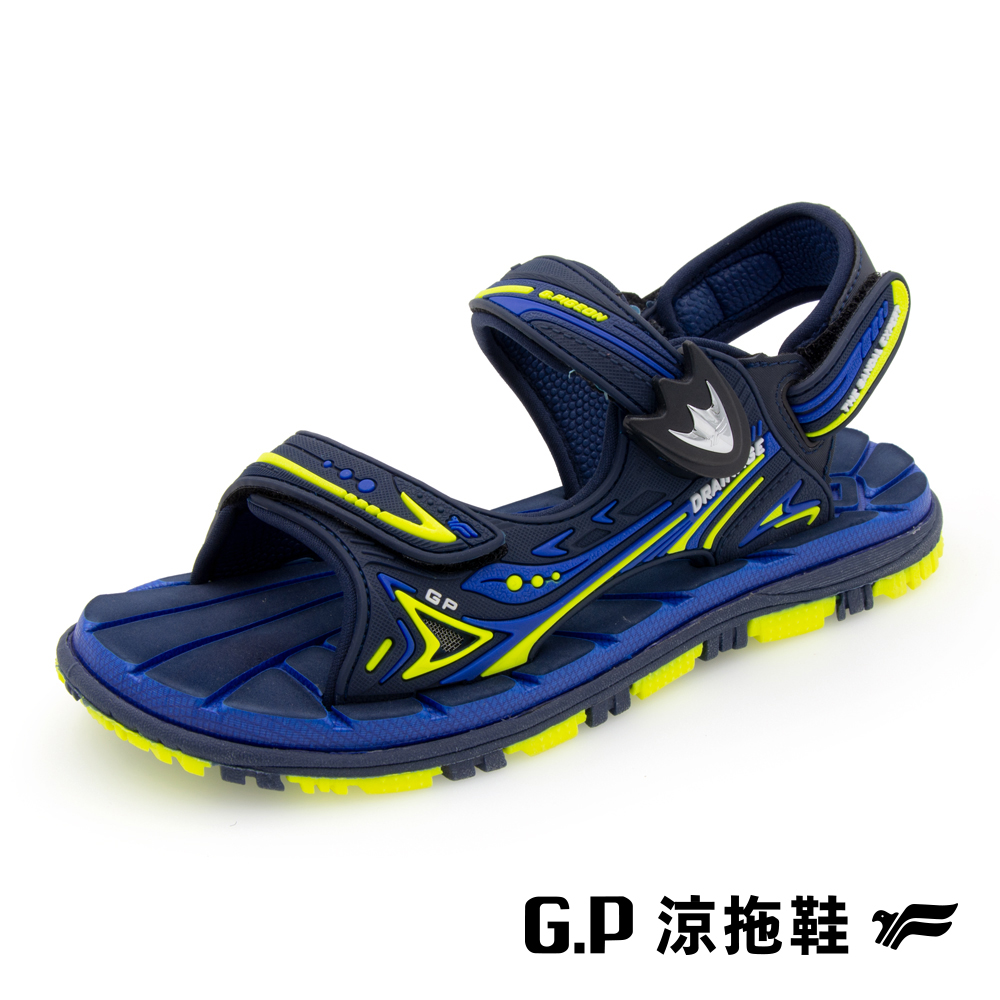 【G.P 經典兒童舒適磁扣兩用涼拖鞋】G3816B-26藍綠色 (SIZE:31-35 共三色)