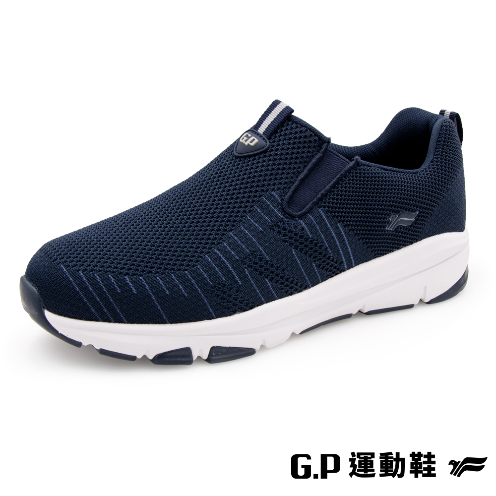 G.P男款透氣緩震休閒懶人鞋 (P1331M-20) 藍色(SIZE:39-44)