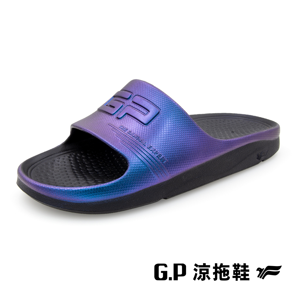 【G.P 男款透氣防滑排水機能拖鞋】A5221-21太空藍 (SIZE::L-XXL)