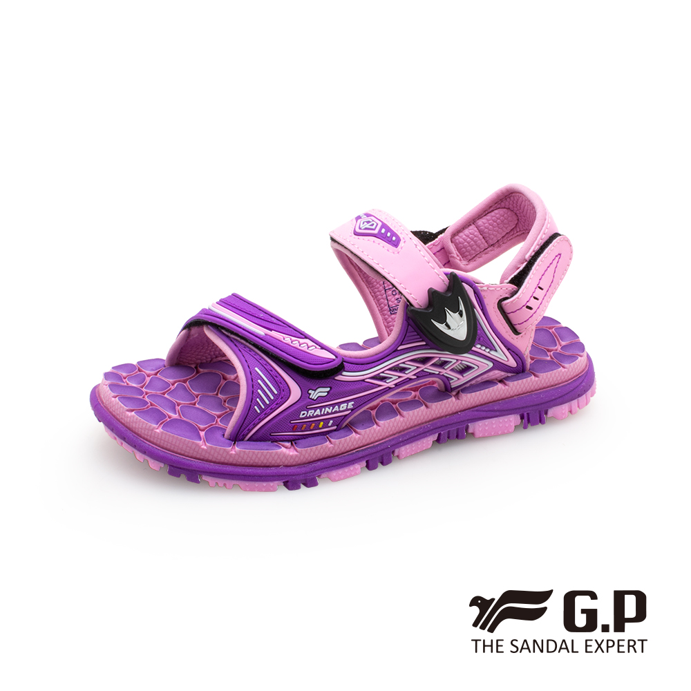 【G.P 經典款Vii-兒童舒適涼拖鞋】G1616B-41 紫色 (SIZE:31-35 共三色)