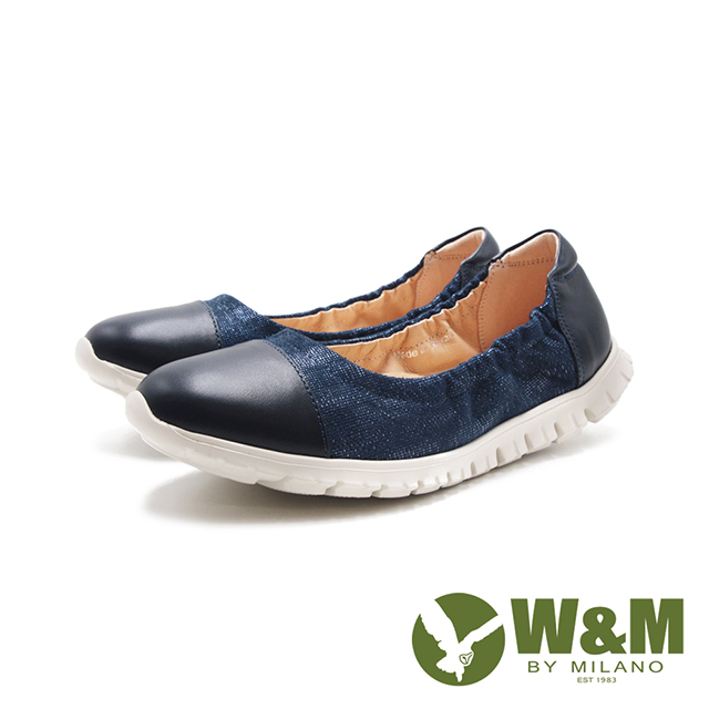 W&M(女)閃布彈力休閒鞋 女鞋-藍色(另有灰色)