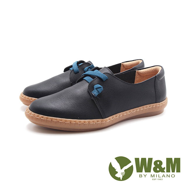 W&M(女)日感簡約縫線休閒鞋 女鞋-黑色