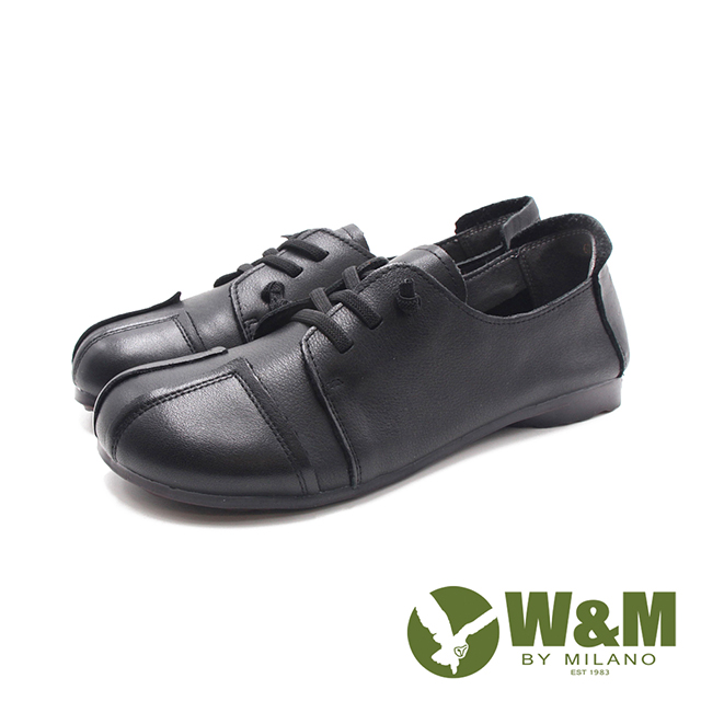 W&M(女)親膚柔軟羊皮休閒鞋 女鞋-黑色(另有刷棕色)