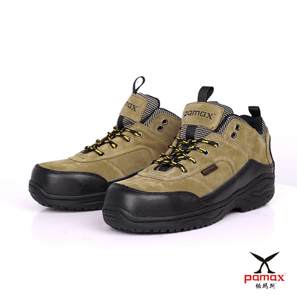 PAMAX帕瑪斯- 科技銀纖維抗菌PU氣墊鞋墊.高級天然牛皮★寬楦舒適防滑安全鞋P00115H-男女尺寸