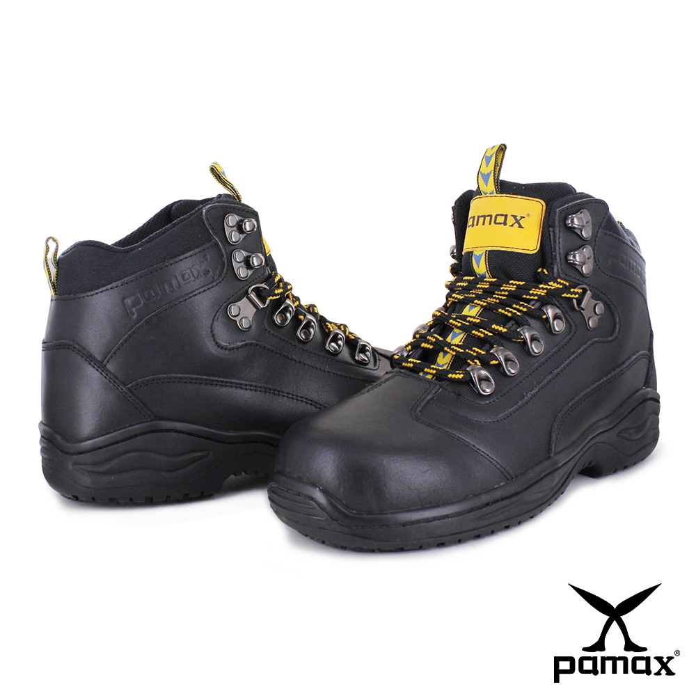 PAMAX帕瑪斯安全鞋-P00301H-銀纖PU氣墊防滑安全鞋-中筒/抗菌除臭/寬楦鋼頭/中筒安全鞋