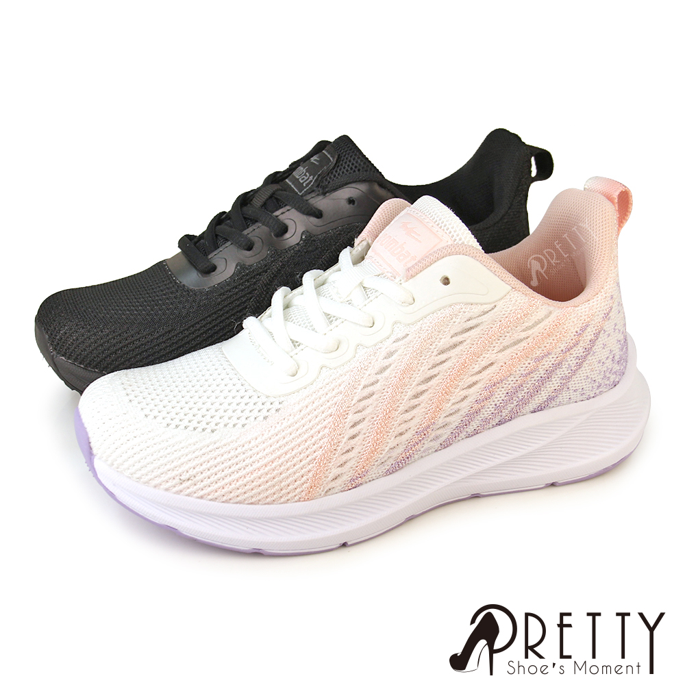 【Pretty】女鞋 休閒鞋 運動鞋 綁帶 輕量 厚底N-22310