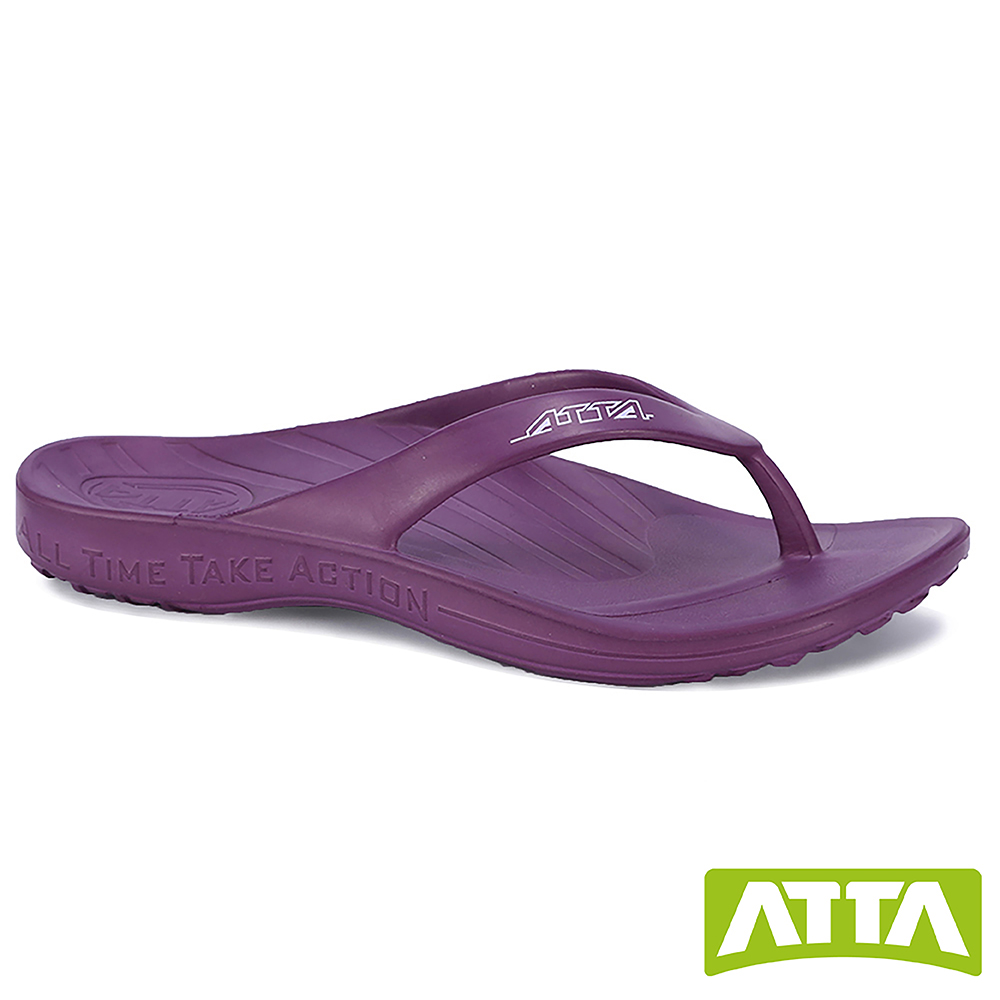【333家居鞋館】ATTA運動風簡約夾腳拖鞋-紫色