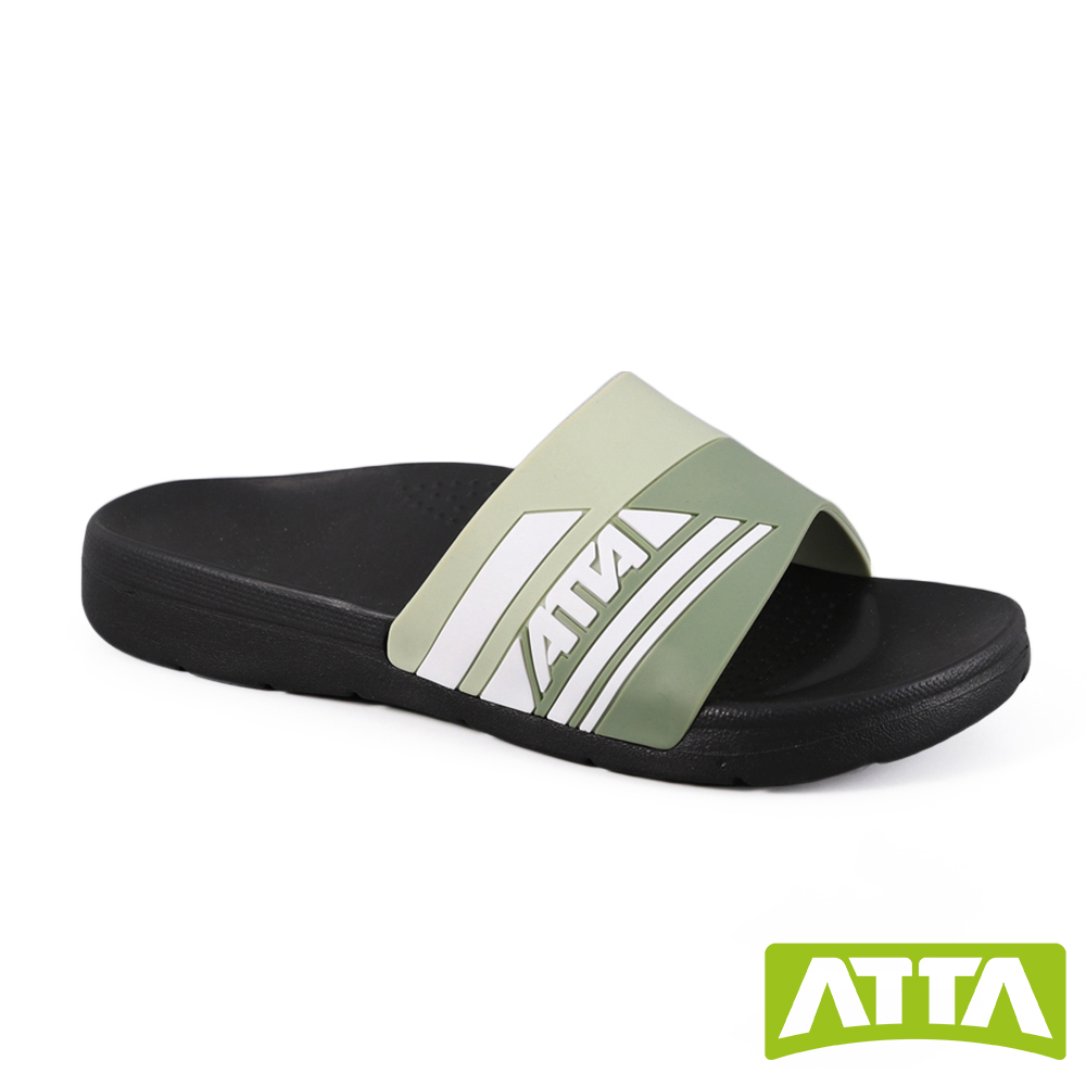 ATTA運動風圖紋室外拖鞋-綠