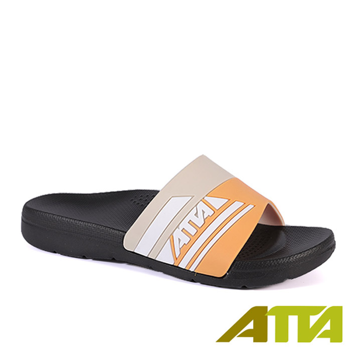ATTA運動風圖紋室外拖鞋-橘