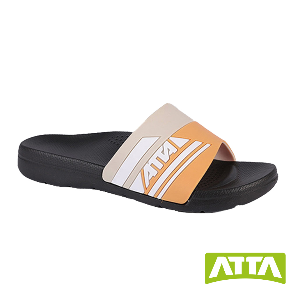 ATTA運動風圖紋室外拖鞋-橘
