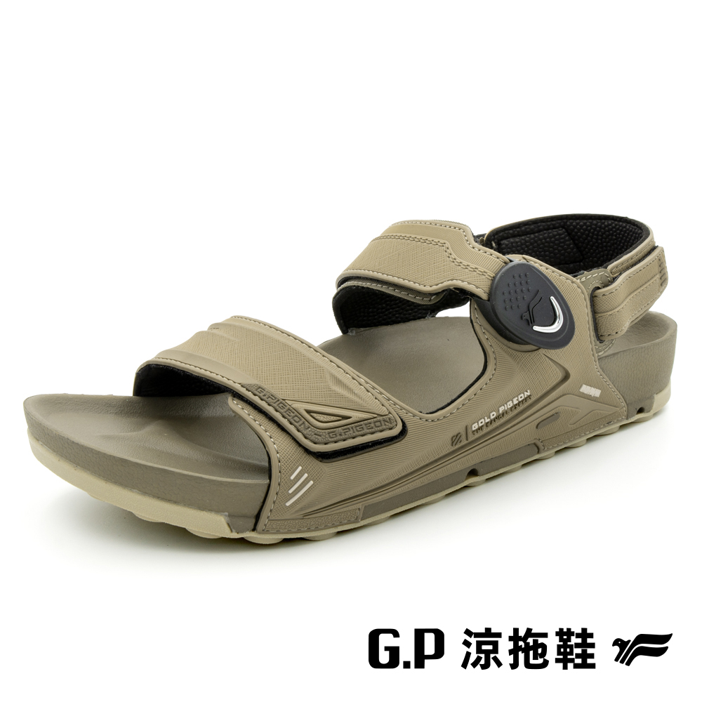 【G.P】男款ODS章魚排水磁扣兩用涼拖鞋 G9561M-61 棕軍色 (SIZE:39-44 共二色)