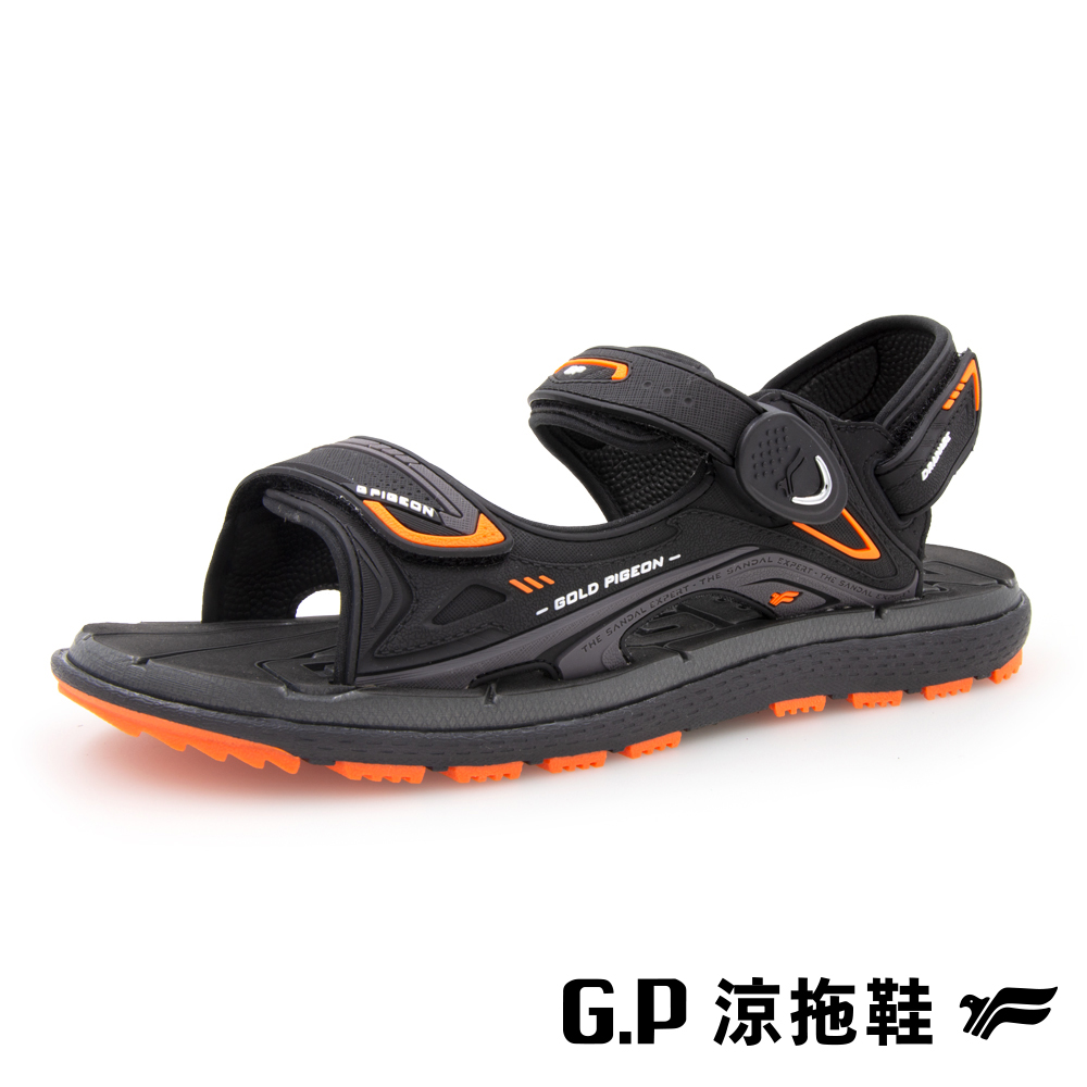 【G.P】男款經典休閒舒適磁扣兩用涼拖鞋 G5788M-42 橘色 (SIZE:39-44 共二色)