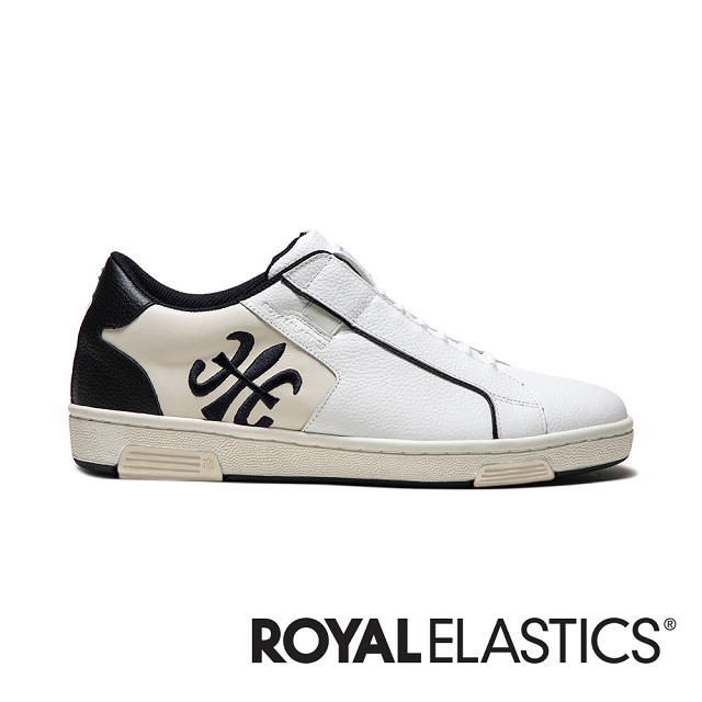 ROYAL ELASTICS ADELAIDE 白黑真皮時尚休閒鞋 (男) 02641-009