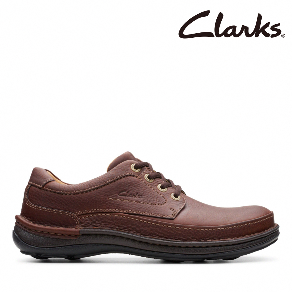 【Clarks】男款 Nature Three 縫線設計舒適好走厚底休閒鞋 CLM39005C