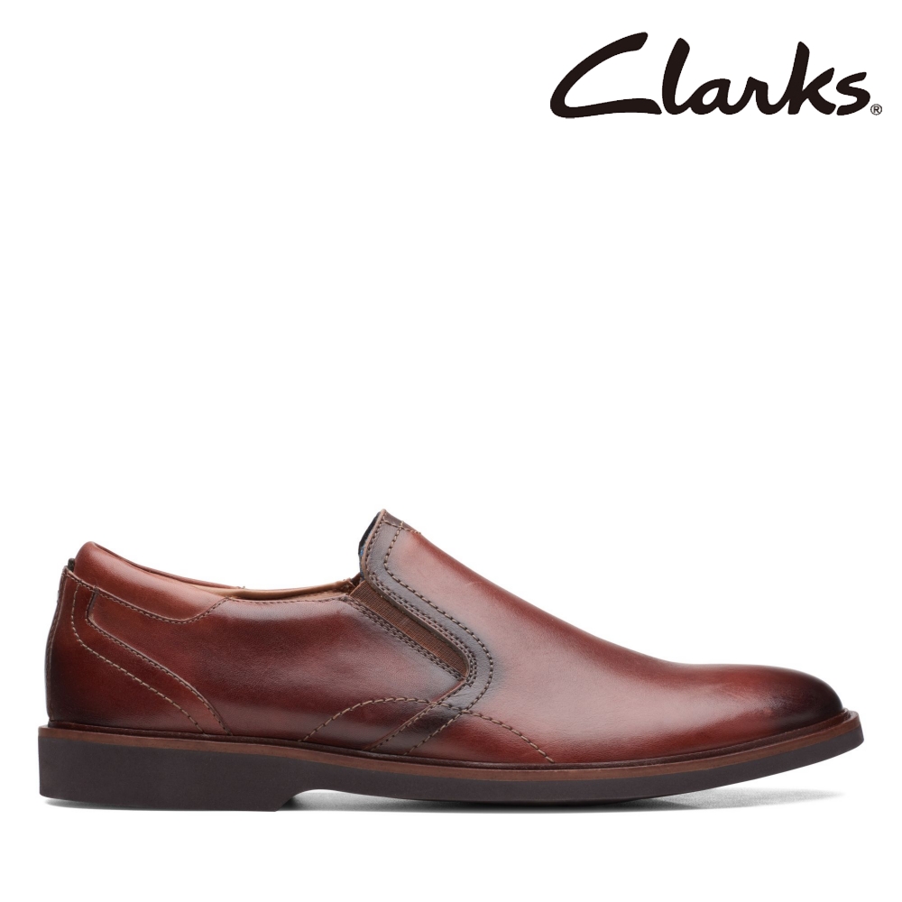 【Clarks】男款Malwood Easy 輕量微尖頭全皮面套入便鞋 CLM68169C)