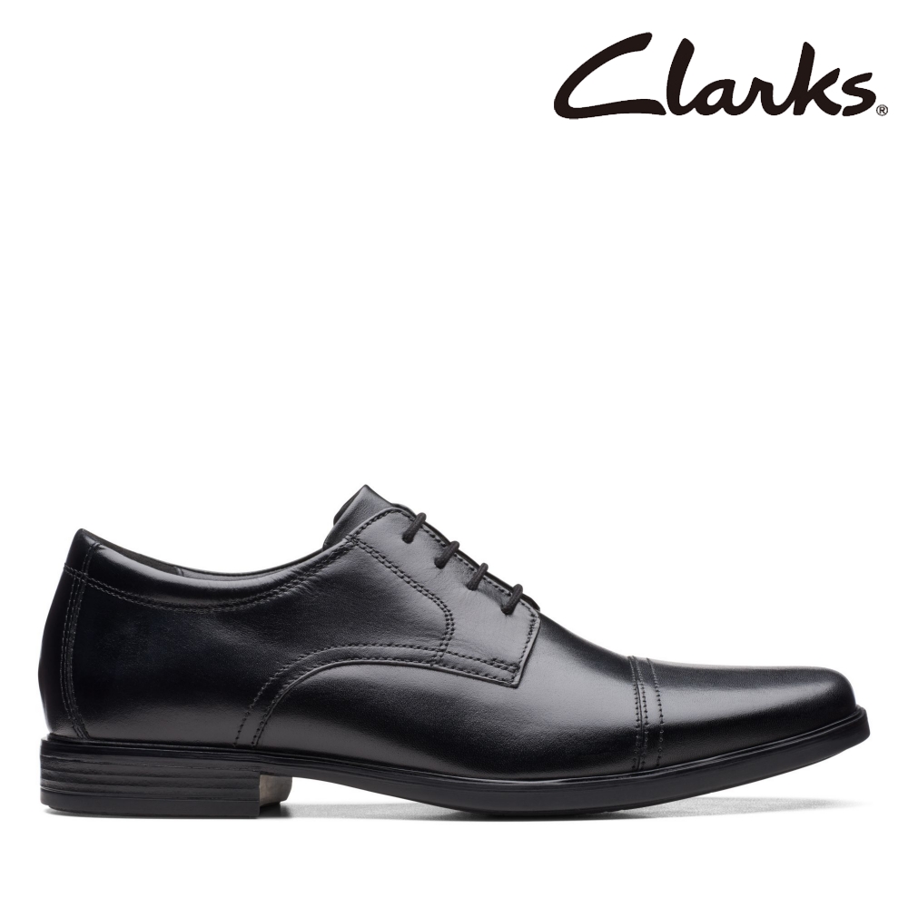 【Clarks】男款Howard Cap寬楦設計微方頭橫飾紳士鞋 CLM62012D