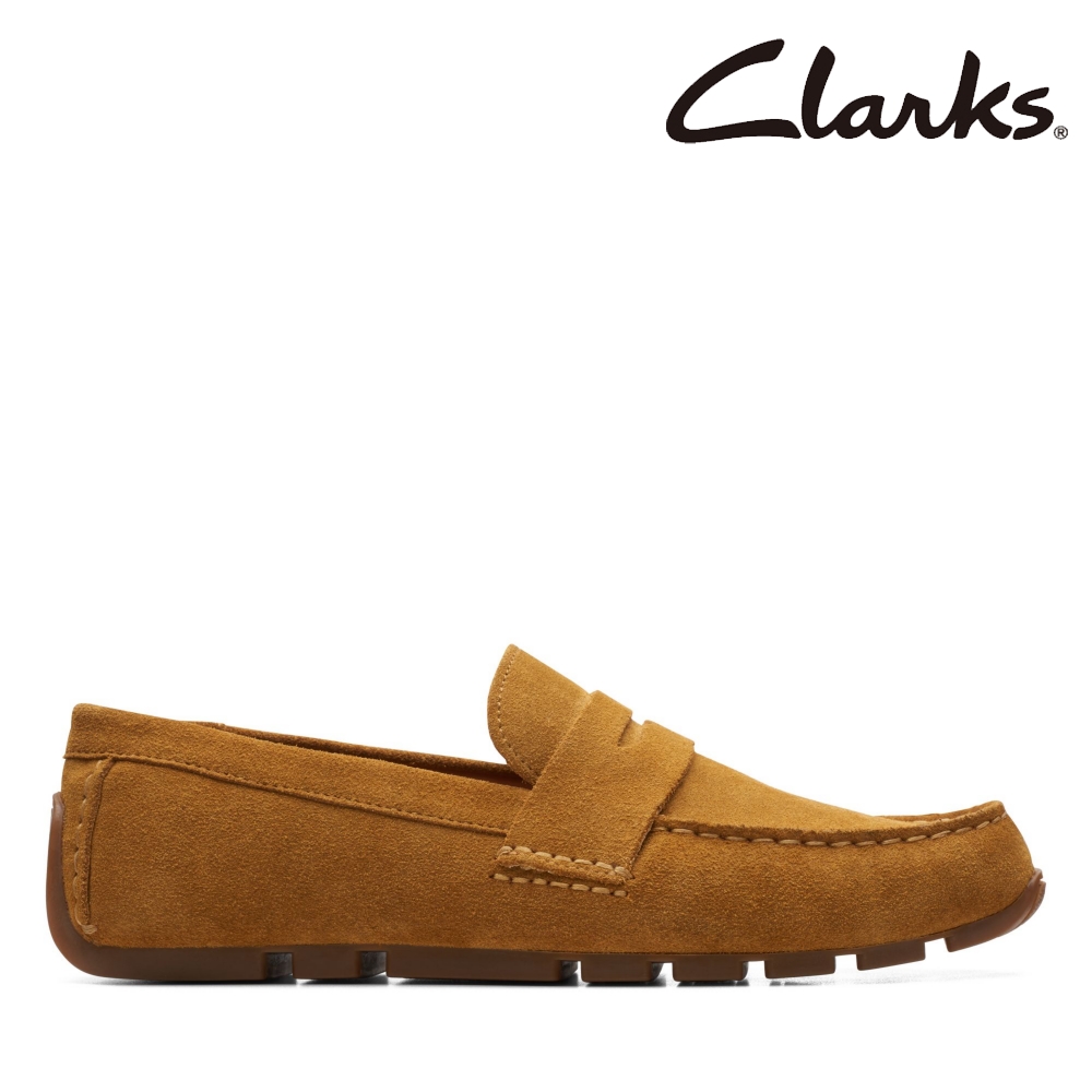 【Clarks】男款Oswick Bar舒適隨性麂皮樂福鞋 CLM70049C