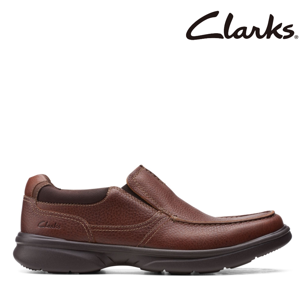 【Clarks】寬楦輕量荔枝紋套入便鞋CLM54366C