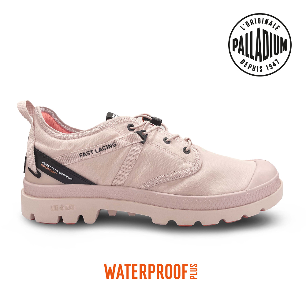 PALLADIUM OX TRAVEL LITE+ WP+快穿輕量低筒防水靴-中性-乾燥玫瑰粉