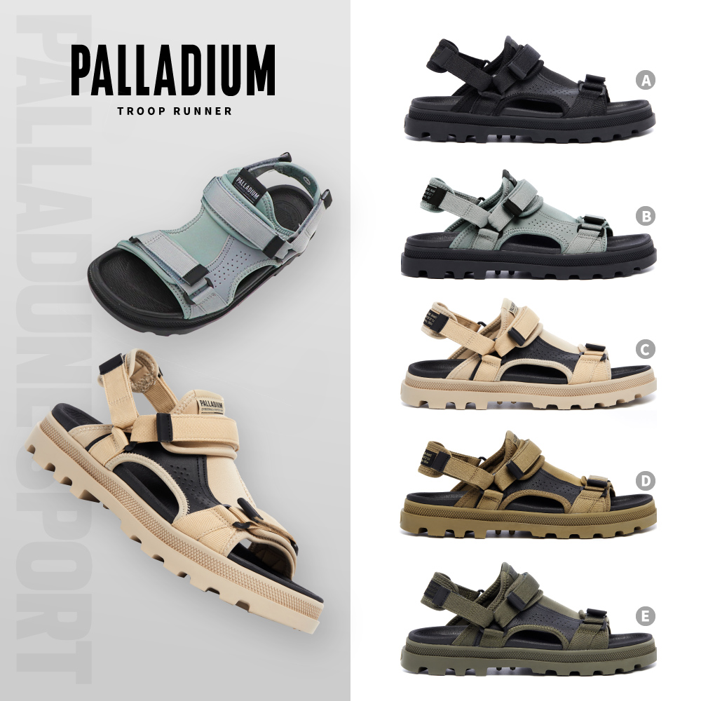 PALLADIUM PALLADUNE OUTDOORSY輕量魔鬼氈織帶涼鞋-中性-五色任選