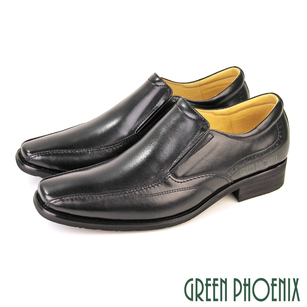【GREEN PHOENIX】臺灣製經典時尚直套式紳士皮鞋/商務鞋T29-18912