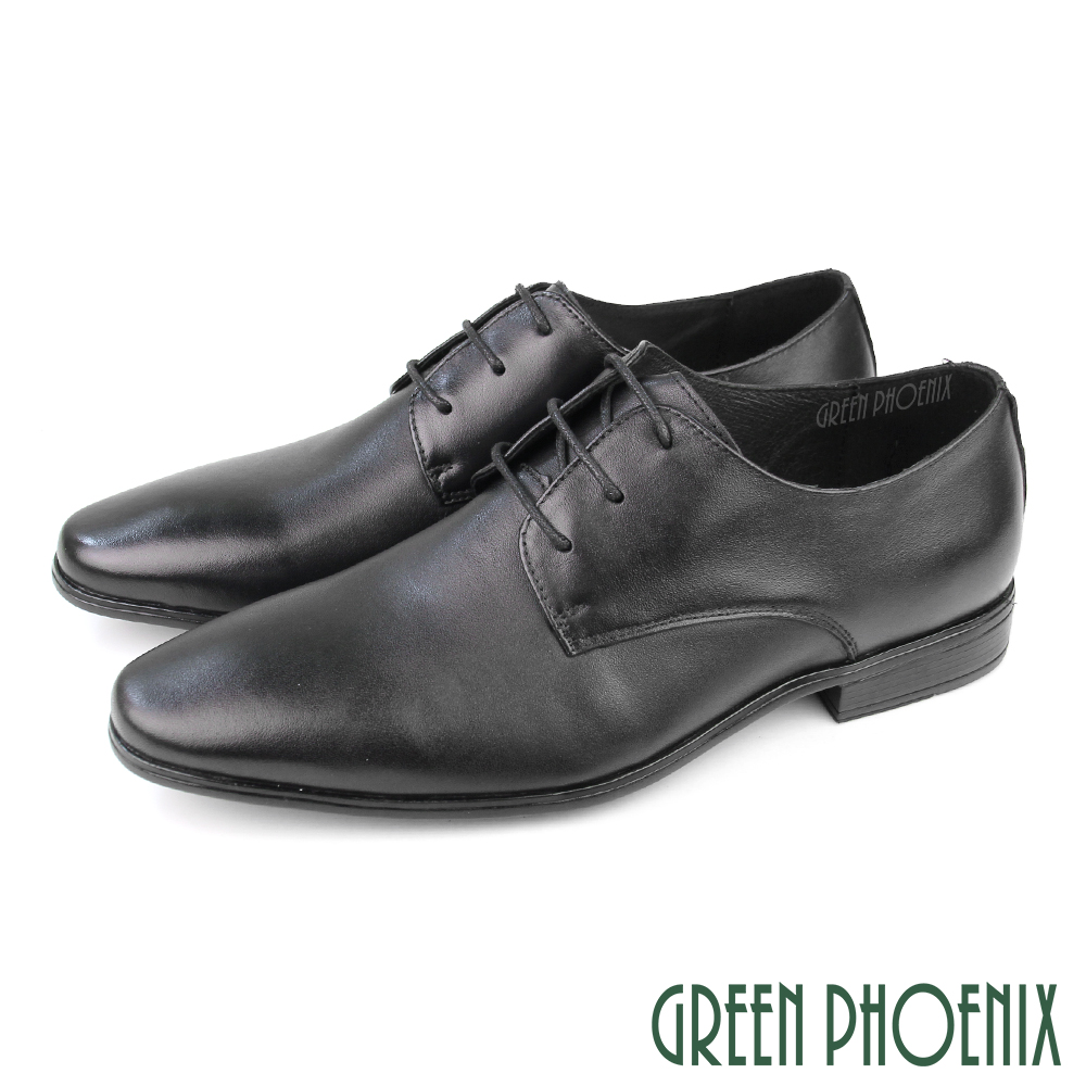 【GREEN PHOENIX 】男 紳士鞋 商務鞋 新郎鞋 學生 皮鞋 真皮 牛皮 素面 綁帶T59-15612