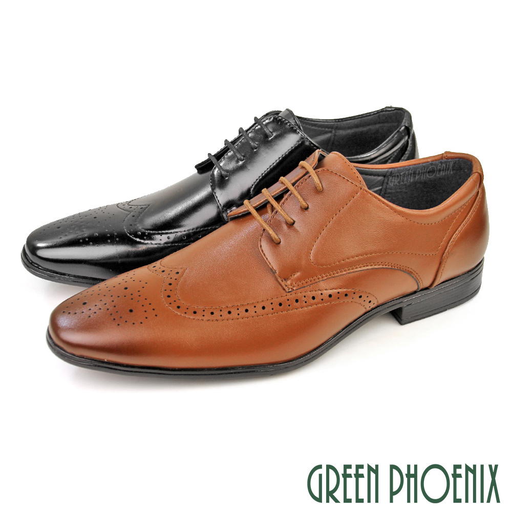 【GREEN PHOENIX】男 紳士鞋 商務鞋 新郎鞋 學生 皮鞋 雕花T59-10363