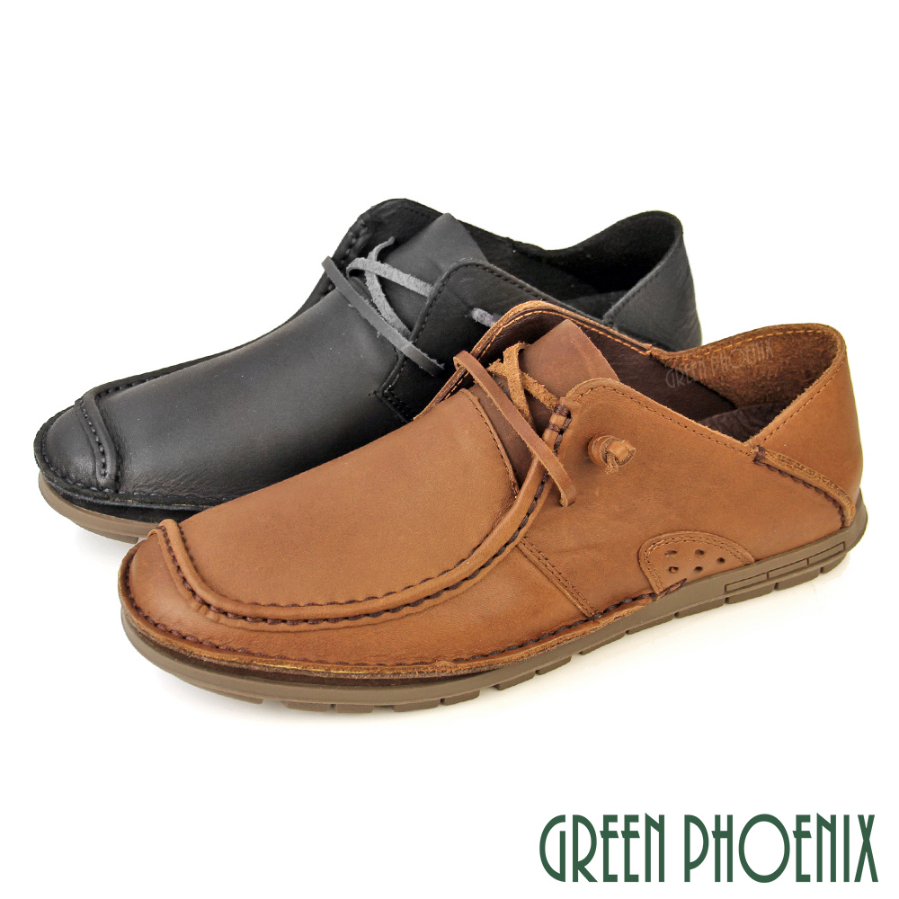 【GREEN PHOENIX 】男鞋 休閒鞋 張菲鞋 穆勒鞋 全真皮 臺灣製 吸震減壓T29-18898