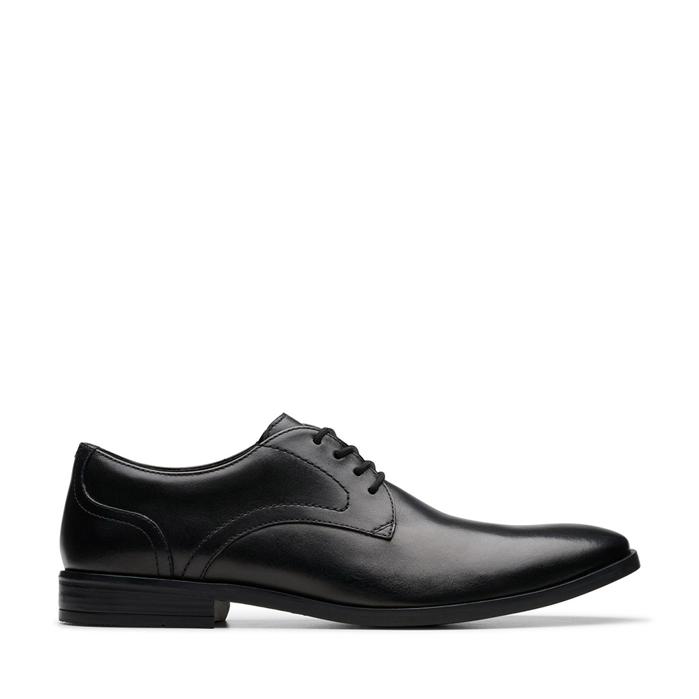 【Clarks】男鞋Brandon Lace杏仁鞋頭素面德比鞋 CLM78489D