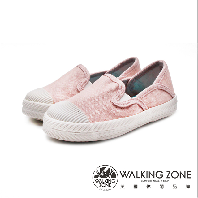 WALKINGZON(童)素面餅乾鞋 帆布鞋 童鞋-粉色