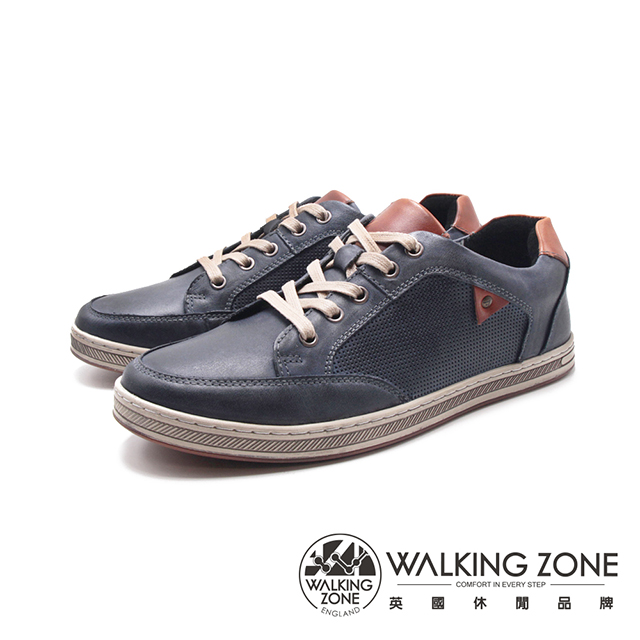 WALKING ZONE(男)懷舊復古舒適休閒鞋 男鞋-藍色