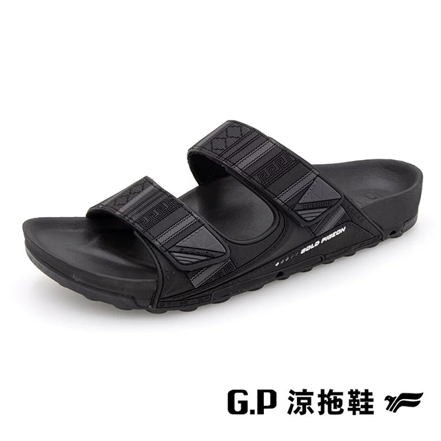 G.P(男)VOID防水機能個性圖騰柏肯鞋 男鞋-黑色B12-G3745M-10