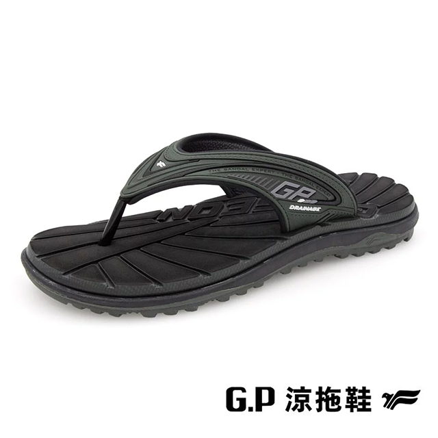 G.P(男女共用款)中性舒適夾腳拖鞋-綠色B12-G3785-60